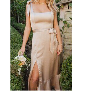 Small Claire Midi Dress Champagne